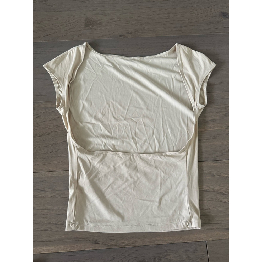 Beige Open Back Top Small - Picture 3 of 6